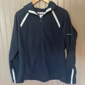 Women’s Fleece Full Zip Hoodie – Large (Two-Tone Blue)